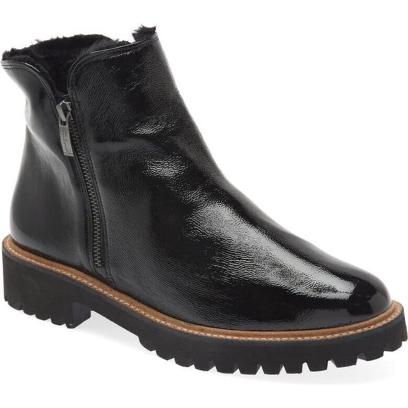 Paul Green Shoes - $550 Paul Green Natick Faux Fur Lined Boot LUG SOLE BLACK ZIP BLACK 10.5 (TC20)